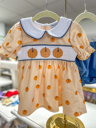 Khaki Pumpkin Trio Embroidery Bloomer SET
