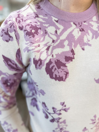 Lavender Garden Grace Long Sleeve Sweater