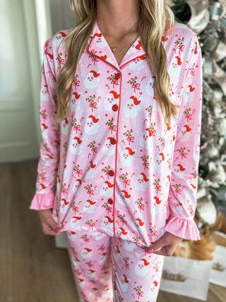 Holly Jolly Santa Pajama PANTS Set
