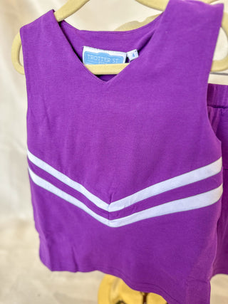 Purple Go Fight Win Cheerleader Uniform