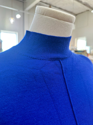 Royal Blue Alli Solid Mock Neck Top