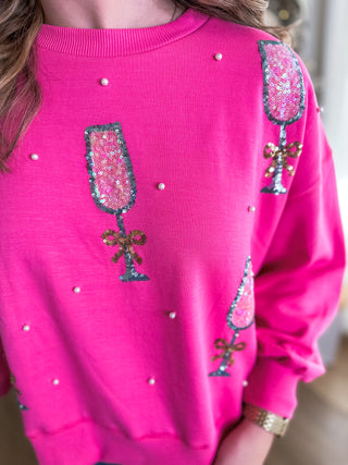 Millie Champagne Cheers Sweatshirt