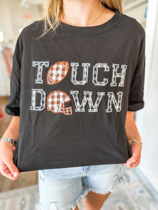 Field Goals & Gingham Sequin Top