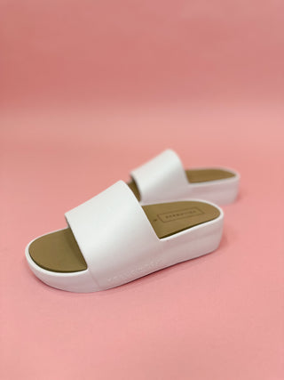 Torrey White Weather Resistant Summer Slides