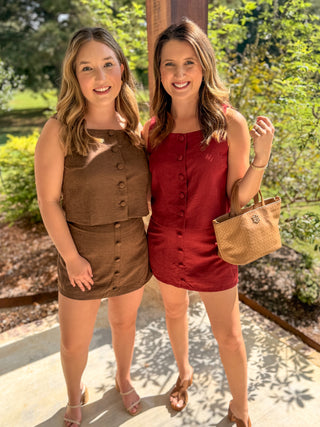 Cocoa Hollis Button Skort Set