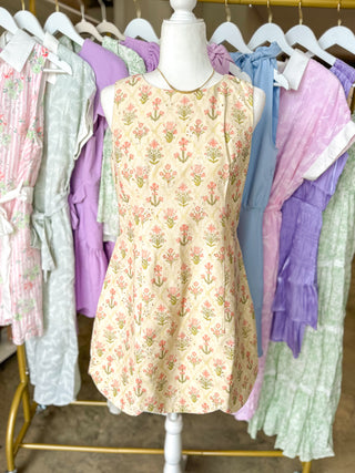 Blush Garden Scallop Mini Dress