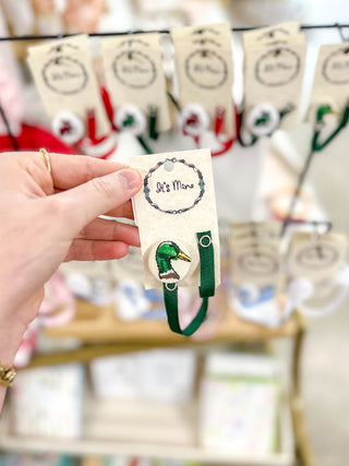 Mallard Embroidered Paci Clip