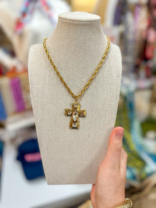 Cross Jeweled Icon Necklace