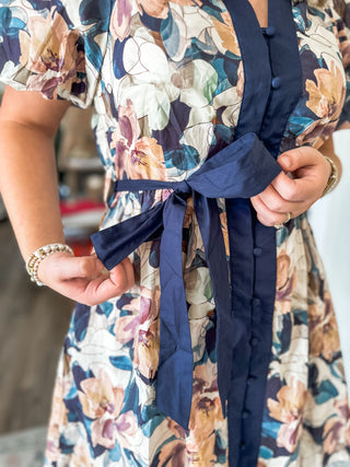Navy Magnolia Belle Mini Dress