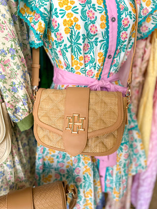 Natural DQ Griffin Crossbody Bag | Caroline Hill