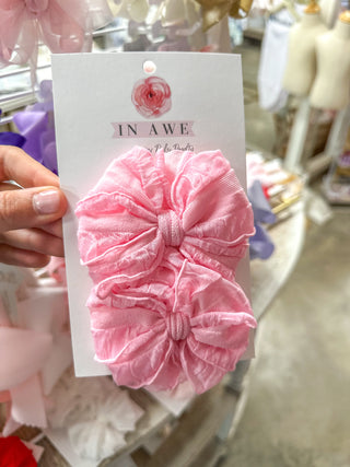 Bubblegum Frilly Frou Clip - Set