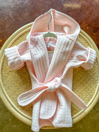 Baby Pink Quilted Baby Robe