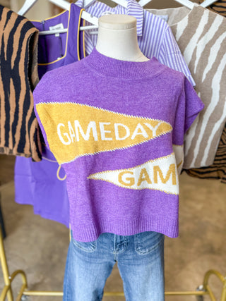 Gameday Perfect Mock Neck Sweater Vest