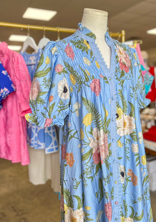 Periwinkle Blue Dreaming of Florals Maxi Dress