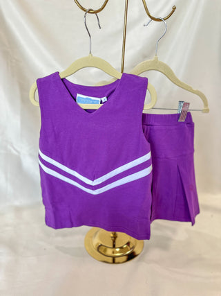 Purple Go Fight Win Cheerleader Uniform