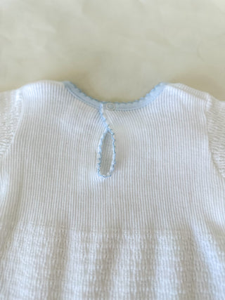 Paty Pal White Romper w/ Blue Trim