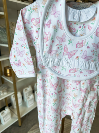 Butterflies Print Bib