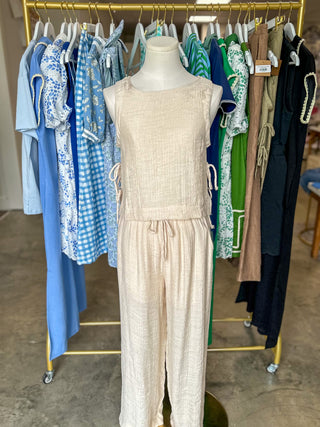Natural Barefoot Breeze Side Tie Top
