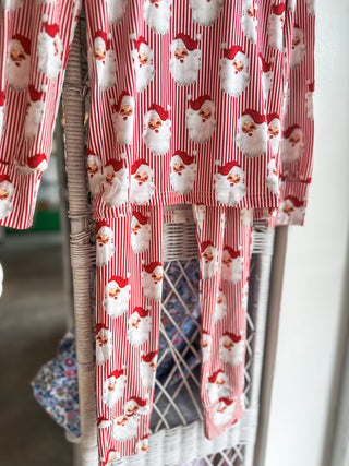 Red Youth Vintage Santa Pajama Pants Set