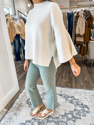 Dusty Mint Adaptable Fabric Pants