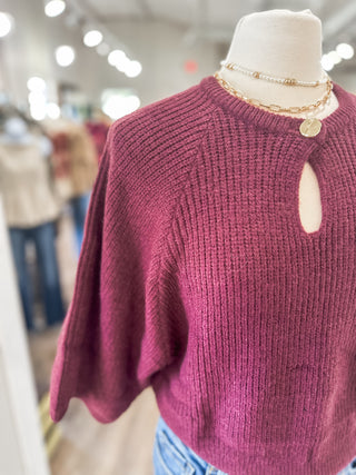The Wine Rowan Ribbed Sweater