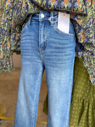 Jessica High Rise Kick Flare Denim Jeans
