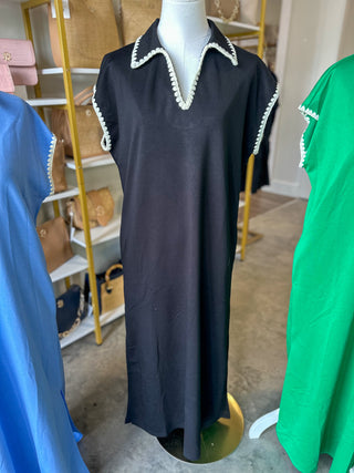 The Black Harper Causal Trim Maxi Dress
