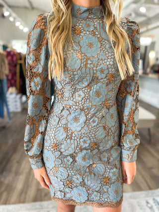 Vintage Lace Charm Mini Dress