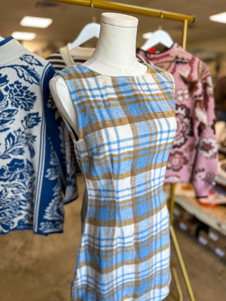 Blue Hampton Plaid Mini Dress
