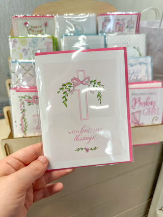 Pink With Love & Your Blessing Greeting Card