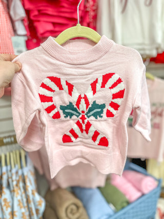 Sweet as a Candy Cane Girls Sweater