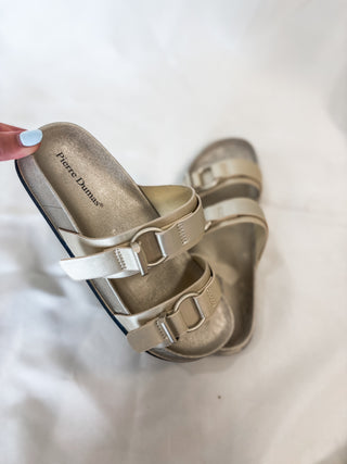 Gold Sonia Buckle Sandal