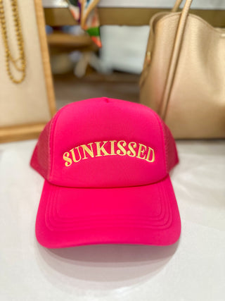 Sunkissed Hot Pink & Golden Trucker Hat