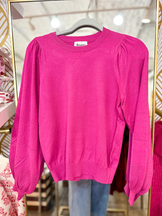 Fuschia Every Lady Needs Long Sleeve Top