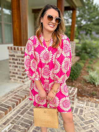 The Bold & Pink Mini Dress