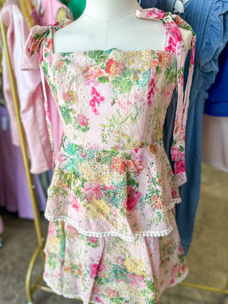 Springtime Sweetheart Pink Mini Dress