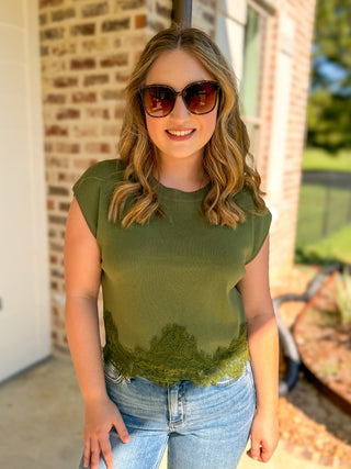 Olive Pretty Little Lace Top