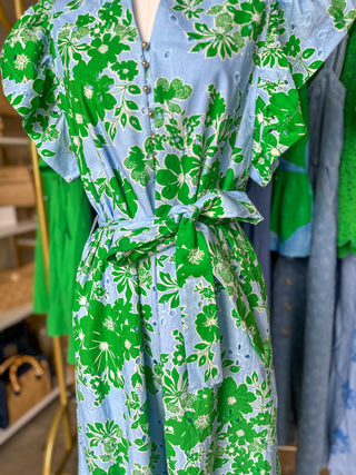 Petals & Promises Tie Waist Midi Dress