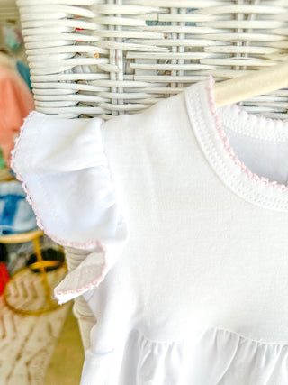 Paty White & Pink Stripe Dress