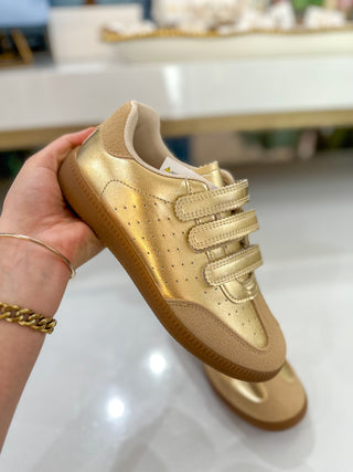 Gold Moral-32 Velcro Sneaker