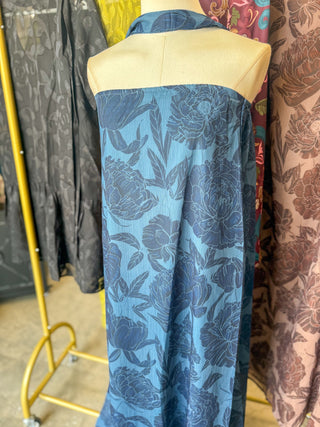 Navy Blooms Maxi Dress