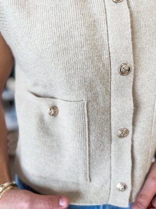 Ecru Cashmere Dreams Sweater Vest