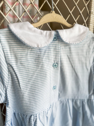 Claire Dress- Light Blue Stripe