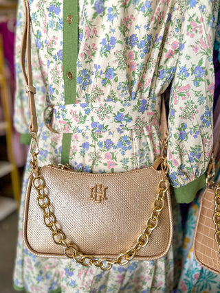 Woven Gold Joan Crossbody | Caroline Hill