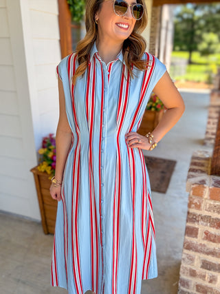The Southern Summer Stripe Midi Dress