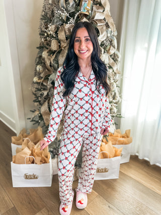 Lattice Garland Pant Pajama Set