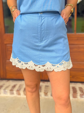 Blue Skies & Lace Skort