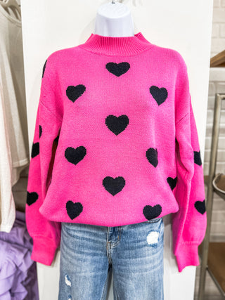 Lover Hearts Pink Sweater