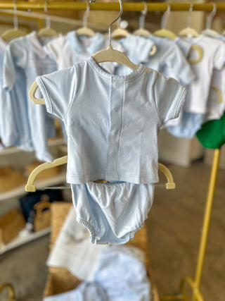Light Blue Solid Essentials Diaper Cover Set