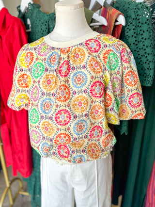 The Spring Fling Embroidered Top